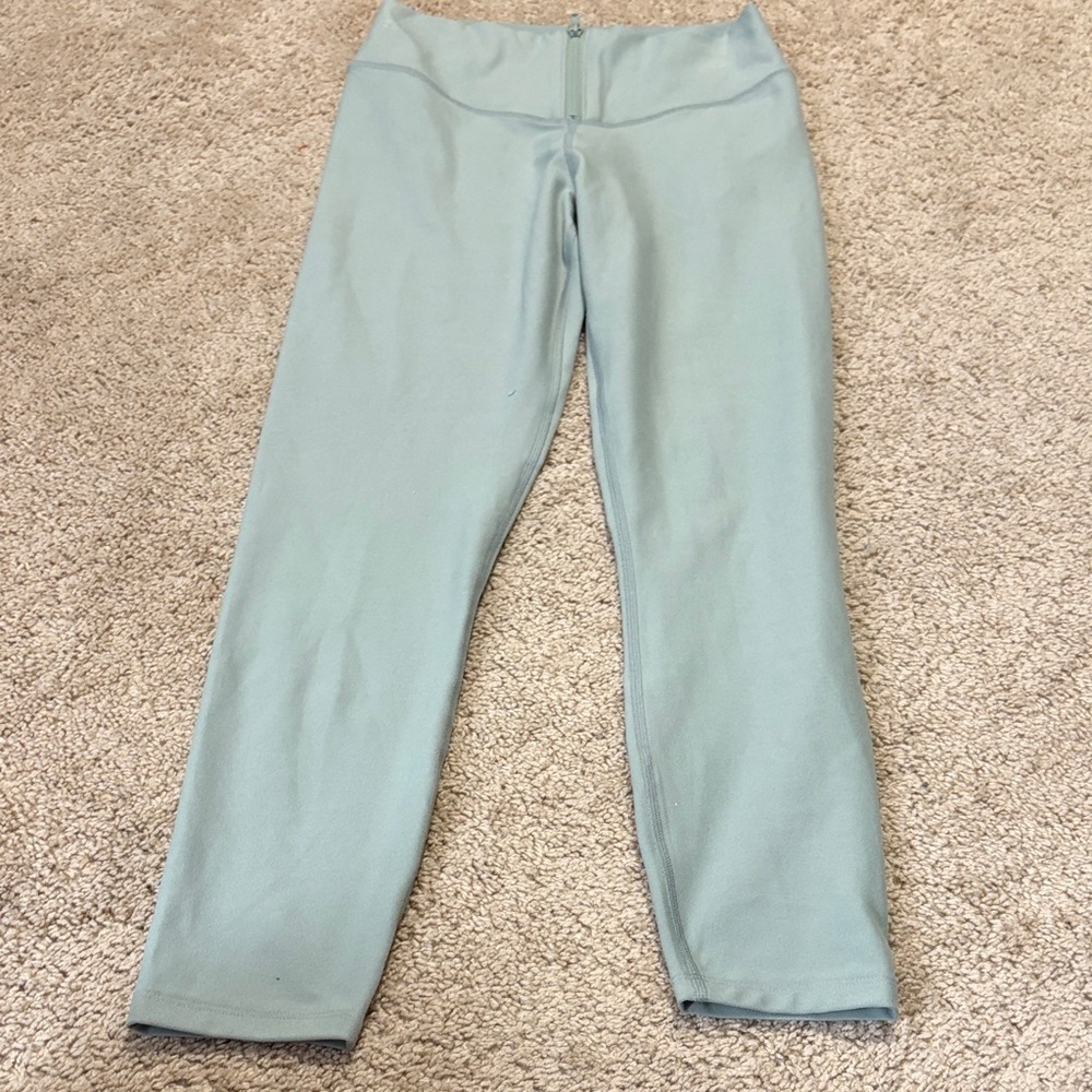 Abercrombie and Fitch Green Front Zip Leggings Small